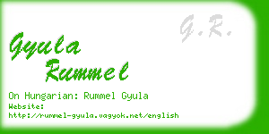gyula rummel business card